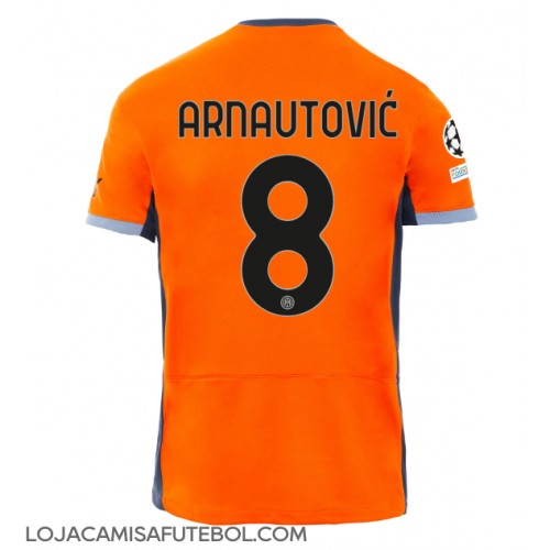 Camisa de Futebol Inter Milan Marko Arnautovic #8 Equipamento Alternativo 2023-24 Manga Curta